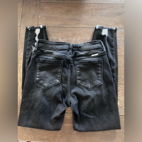 Kancan Black Distressed High Rise Jeggings - Picture 3 of 4